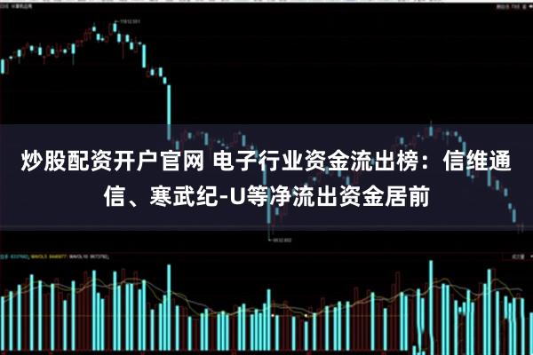 炒股配资开户官网 电子行业资金流出榜：信维通信、寒武纪-U等净流出资金居前
